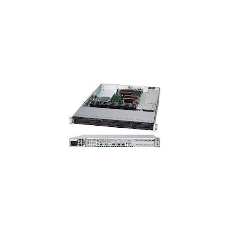 Supermicro SuperChassis 600W 1U Rackmount Server Chassis (Black), CSE-815TQ-600WB CSE-815TQ-600WB